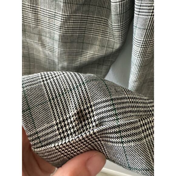 Zara Pants Women's 5 Gray Trafulac Cigarette Glen Plaid Side Stripe Academia - Picture 9 of 10